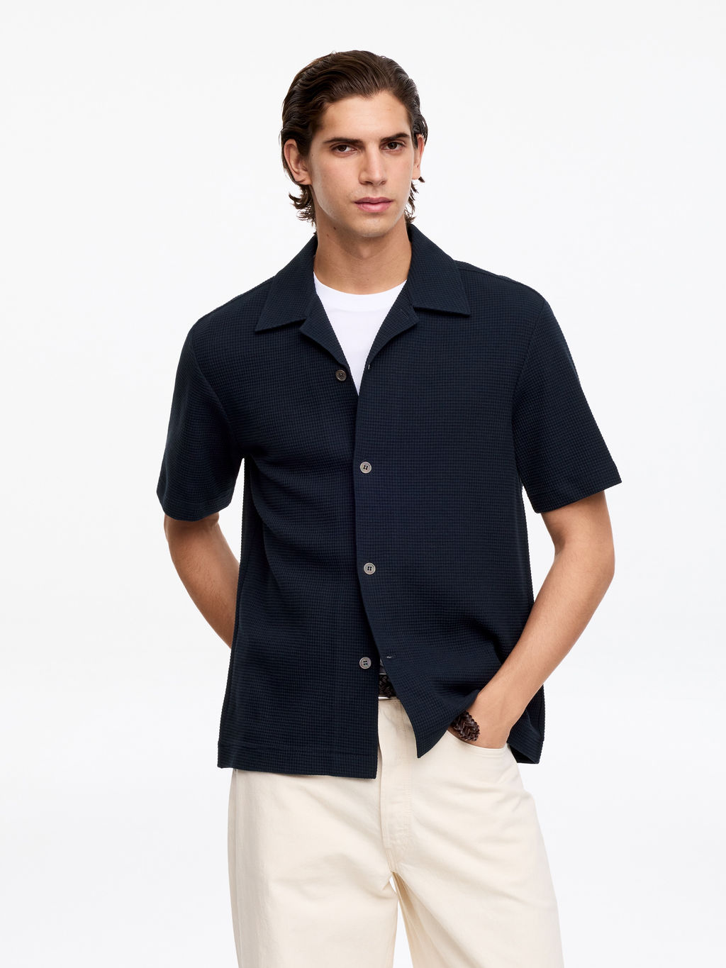 Camisa de punto gofrado - H&m фото 4
