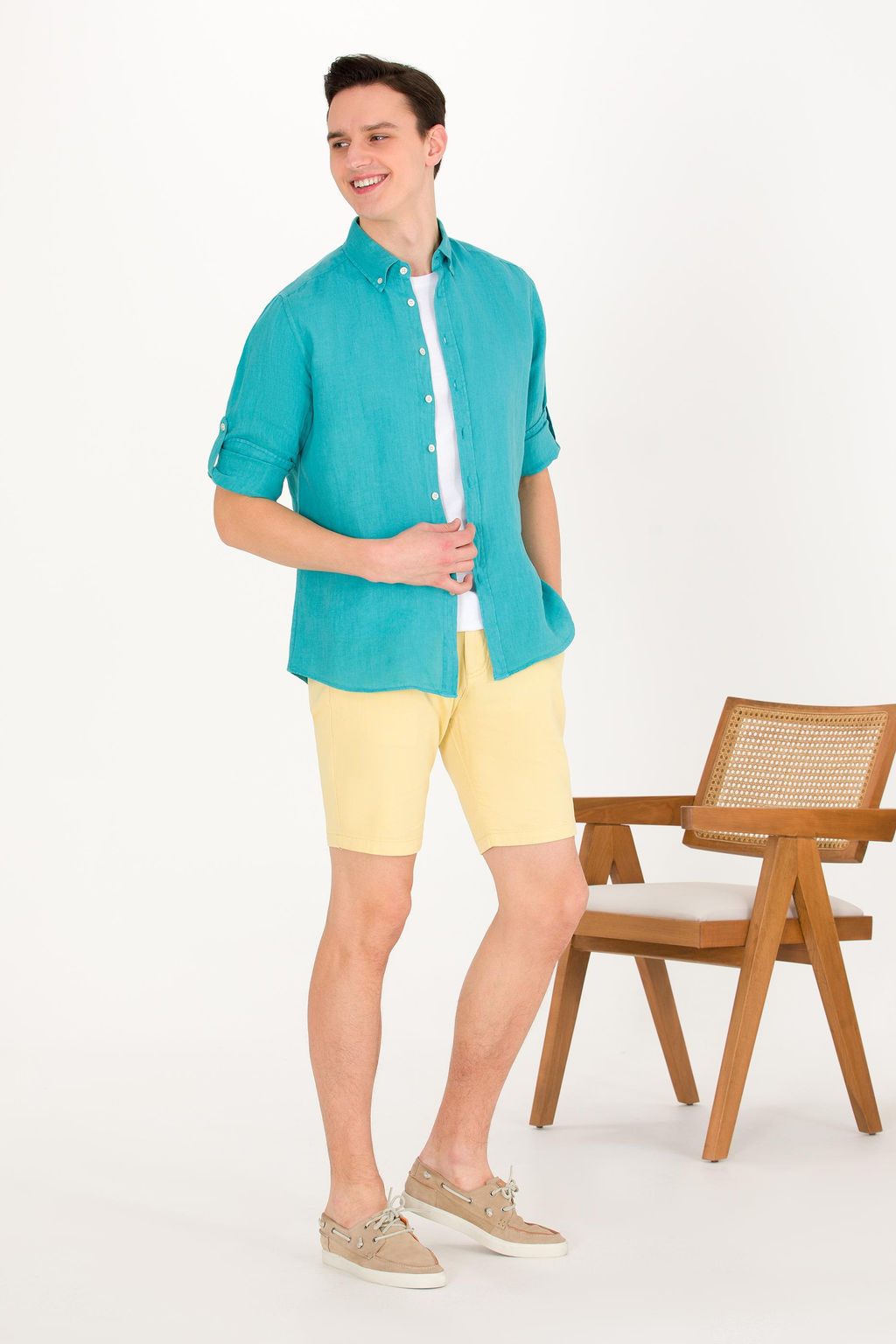 U. S. Polo Assn Мужские желтые тканые шорты - U.s. polo assn фото 15