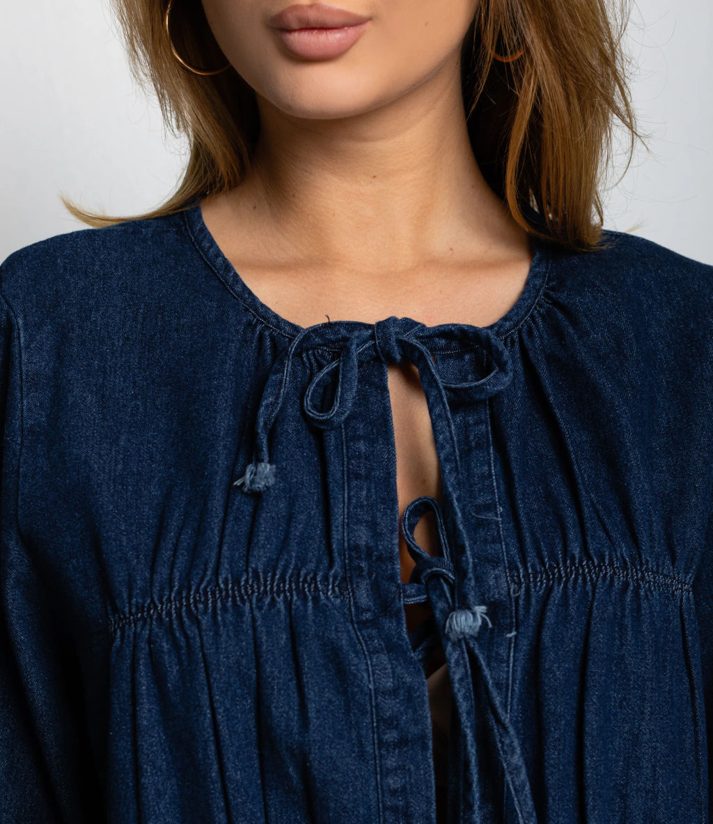 Блуза #КТ73555, синий