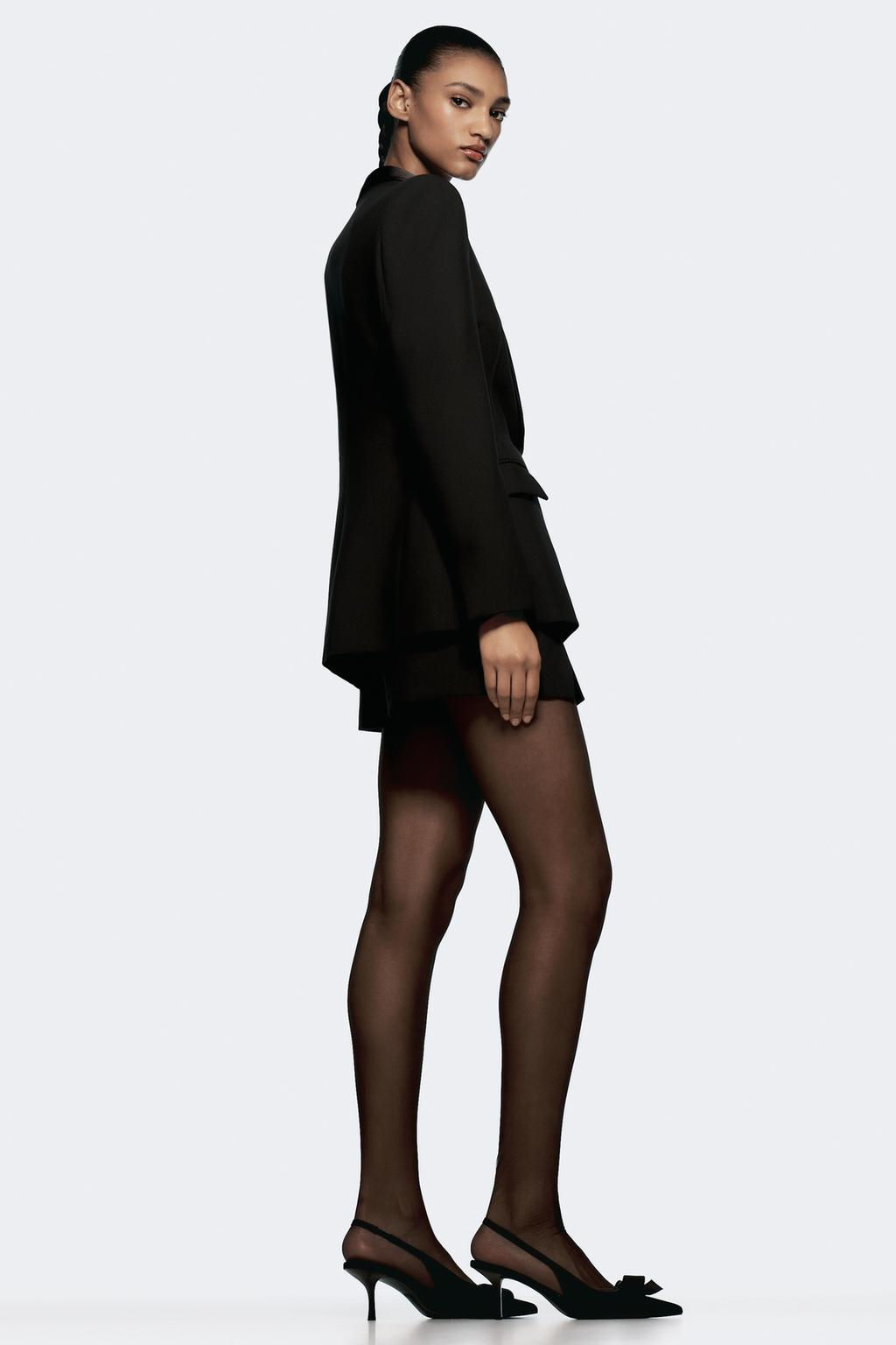 SATIN LAPEL COLLAR TUXEDO BLAZER - Zara фото 3