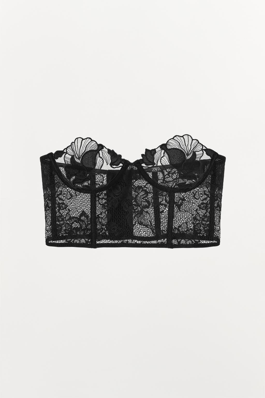 VELVET LACE UNDERWIRED CORSET - Zara фото 4