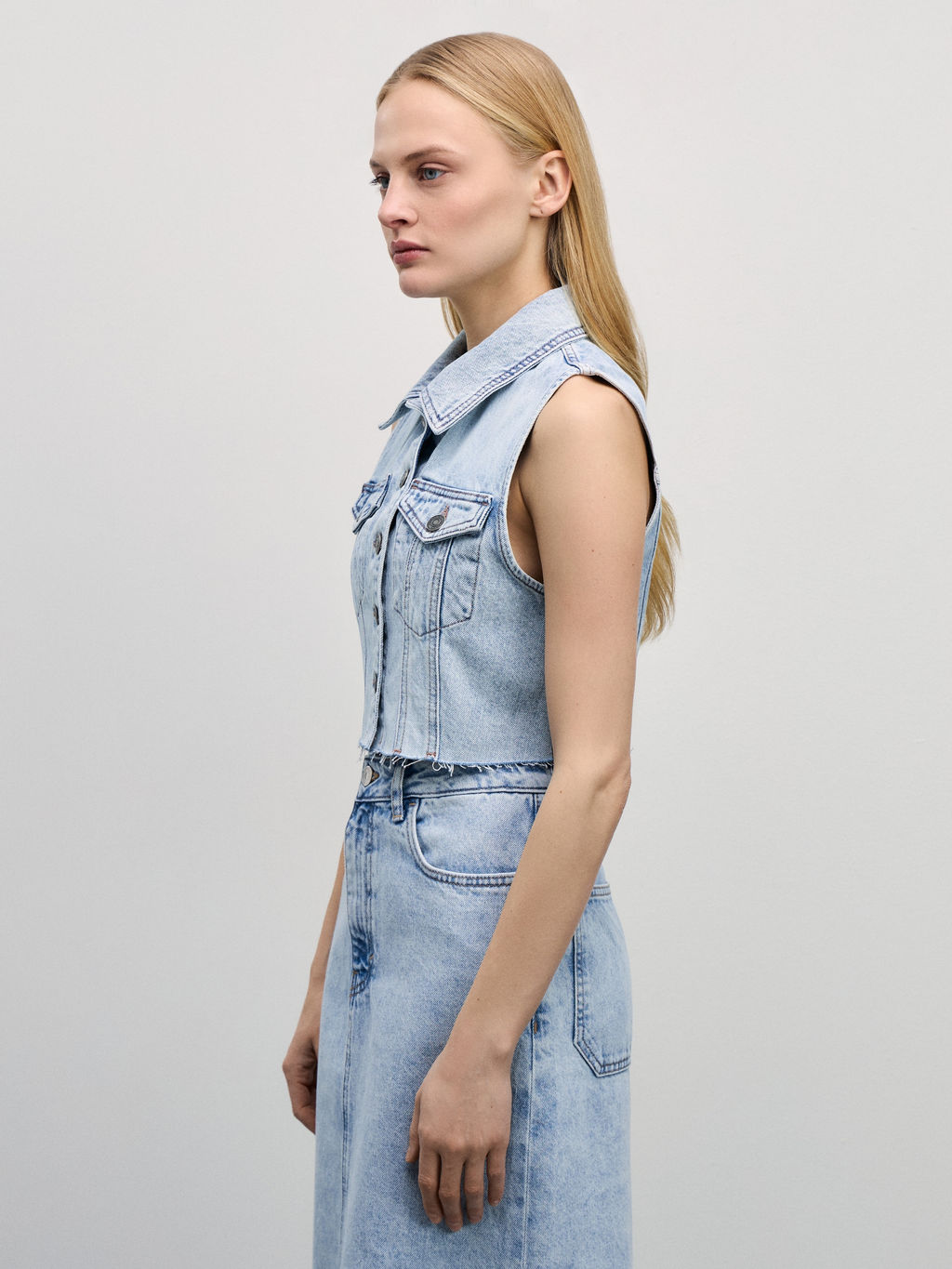 Джинсовый жилет / Zarina  фото 4