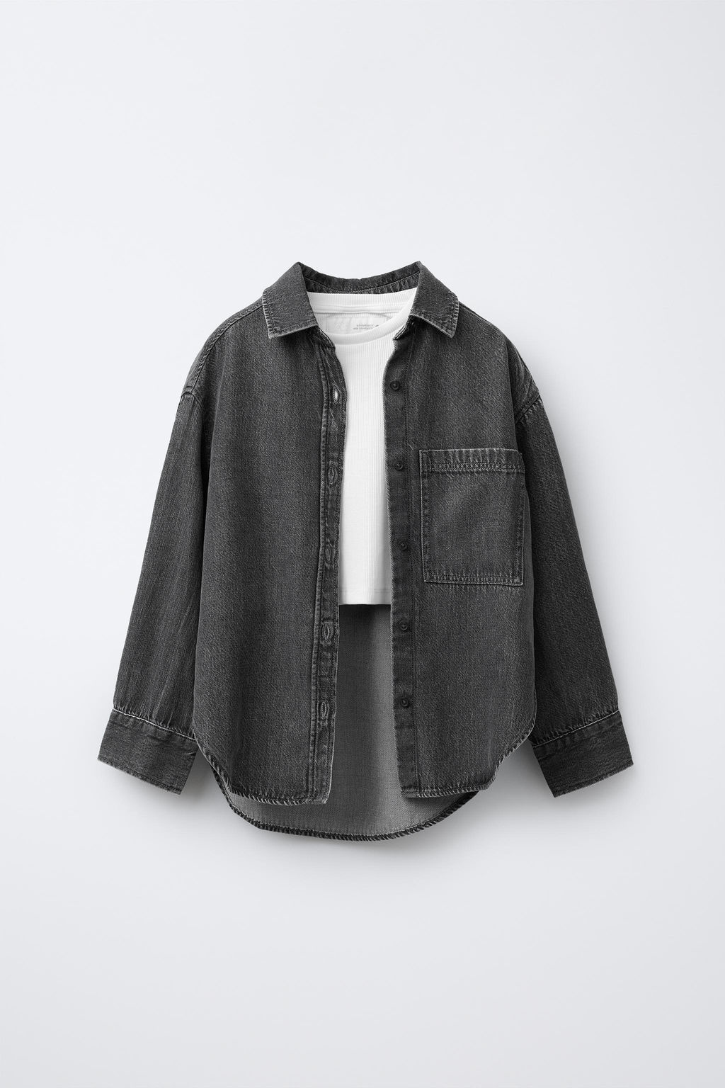 DENIM SHIRT AND RIB T-SHIRT PACK