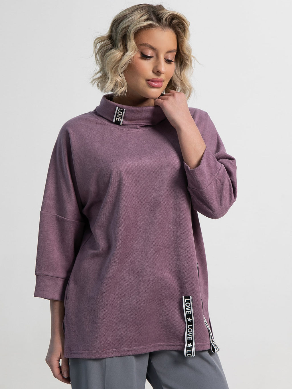 Джемпер Темп города (лиловый) Б15141-4М - Lt collection фото 7