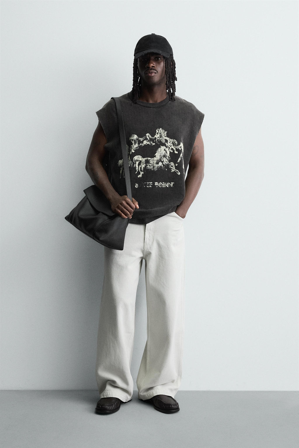 HORSE PRINT KNIT TANK TOP