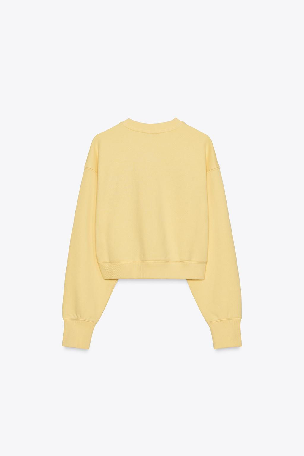 EMBROIDERED SLOGAN PLUSH SWEATSHIRT - Zara фото 10