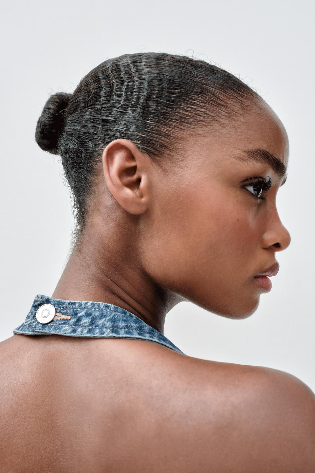 TIE DENIM TOP - Zara фото 4