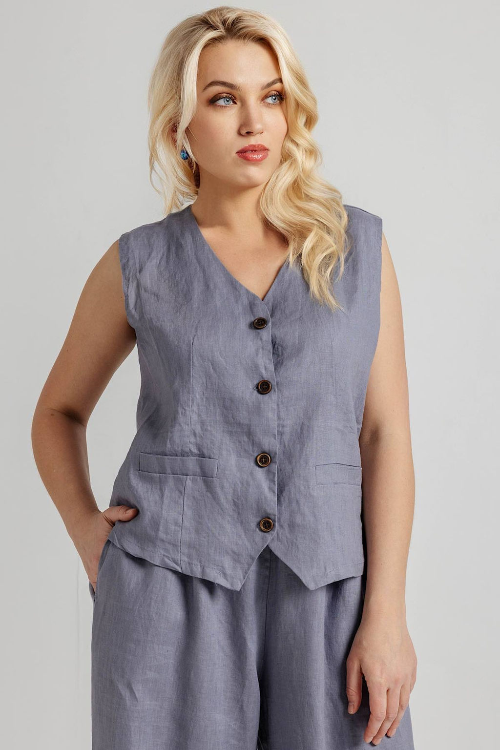 Жилет женский Р91030/01/Джинсовый