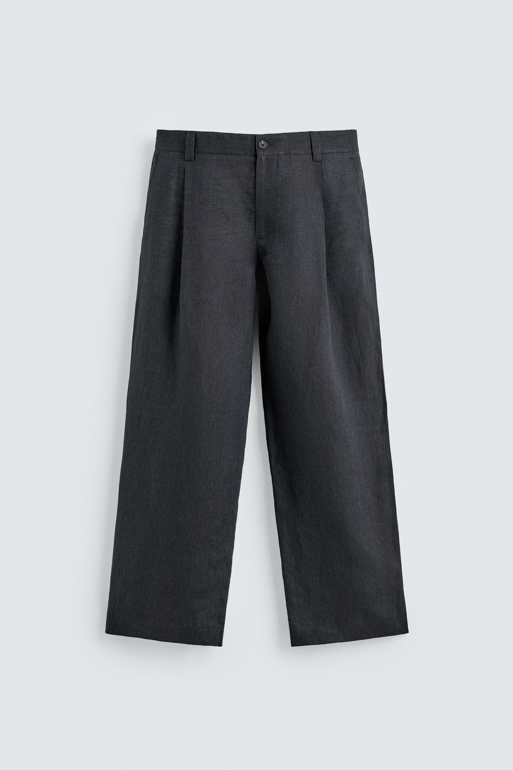 PANTAL?N 100% LINO PLIEGUES / ?ndigo - Zara фото 7