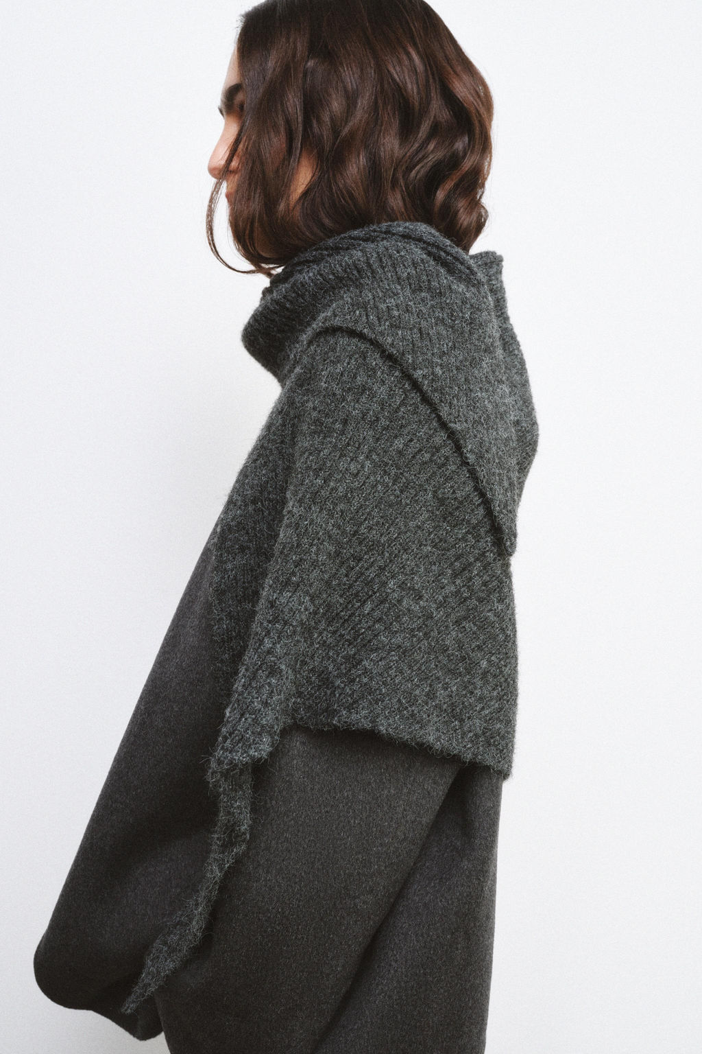 WOOL BLEND BLAZER WITH SCARF ZW COLLECTION - Zara фото 15