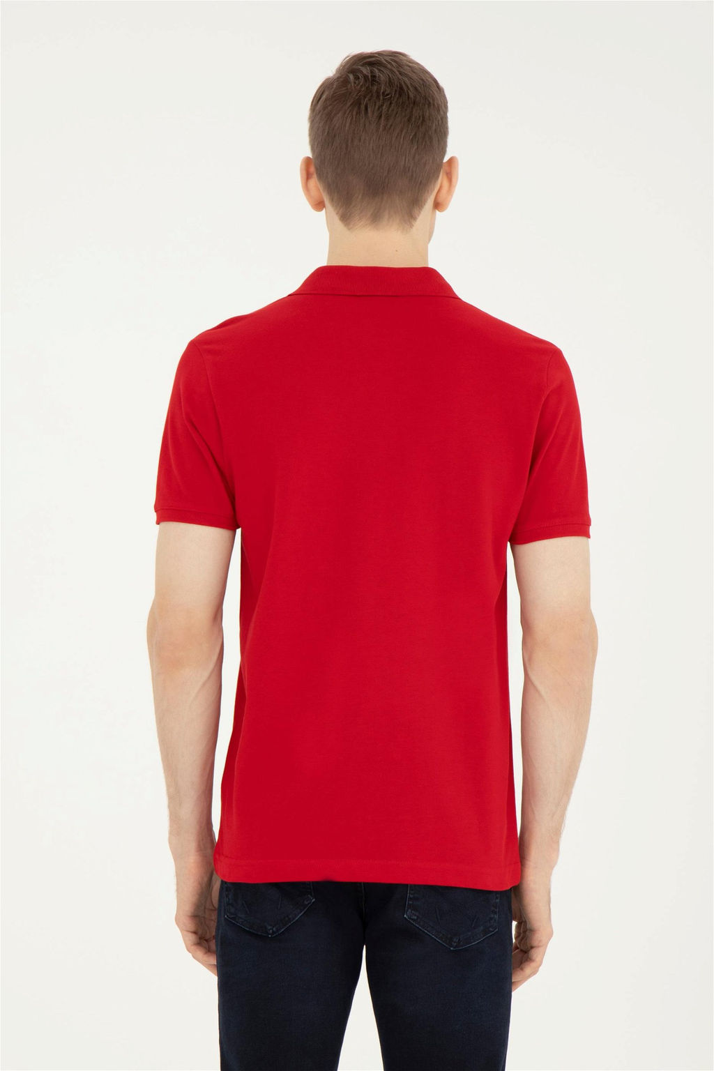 Мужская красная базовая футболка - U.s. polo assn фото 5