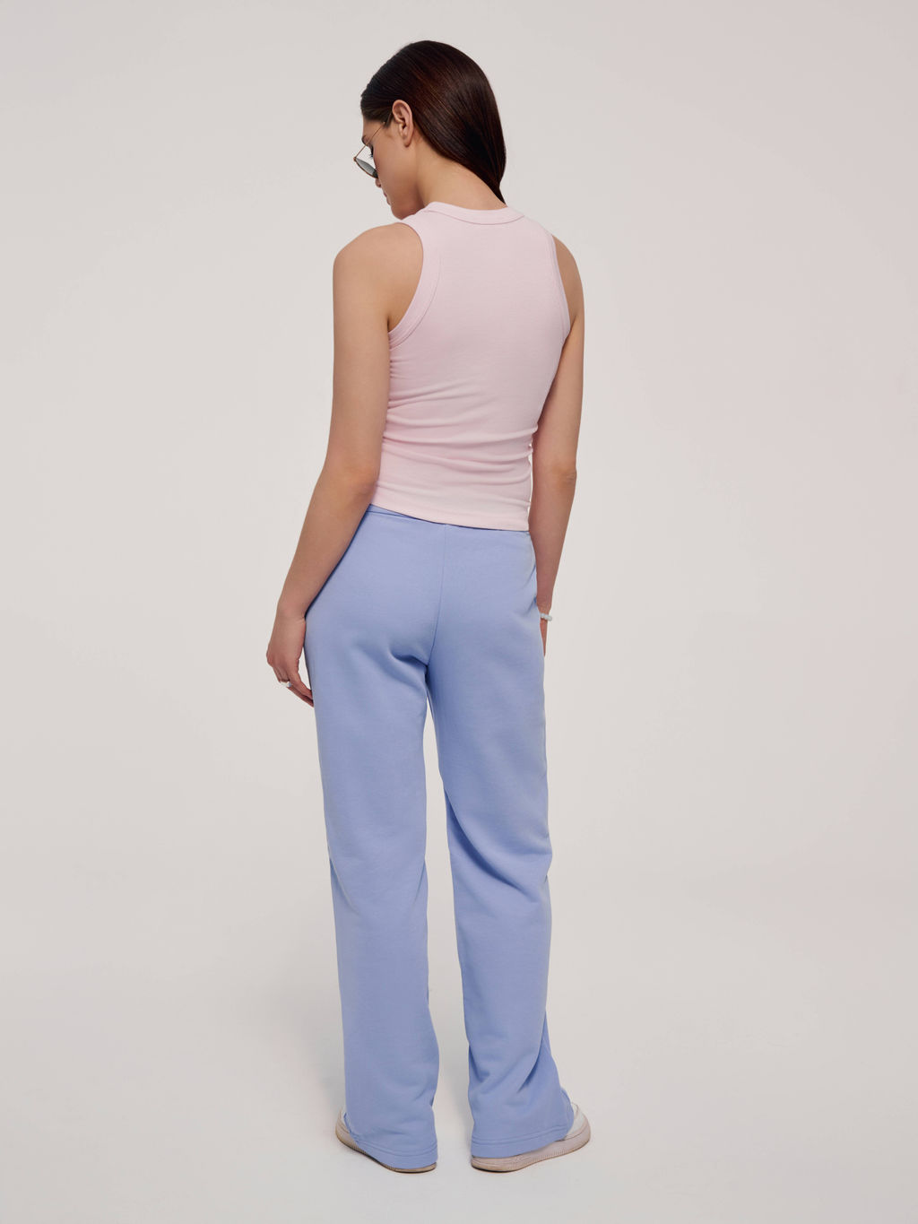 CONTE Брюки из футера с фактурными вставками по бокам LBK 2583 cornflower - Conte elegant фото 3