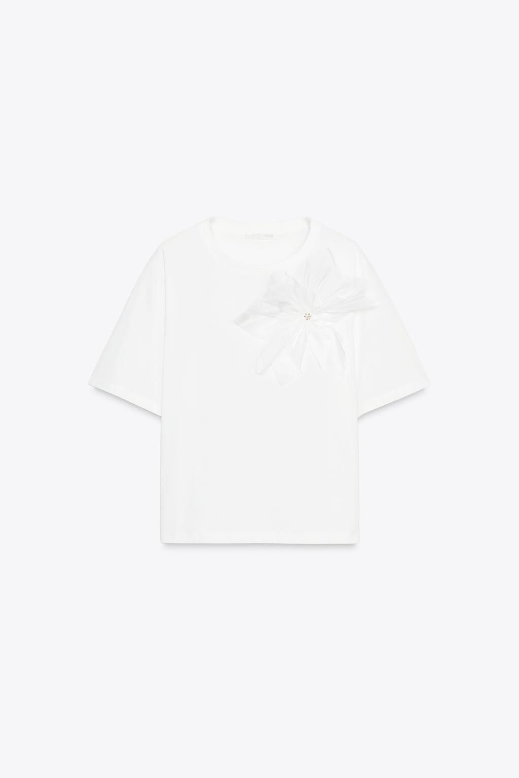 VOLUMINOUS FLORAL T-SHIRT - Zara фото 4