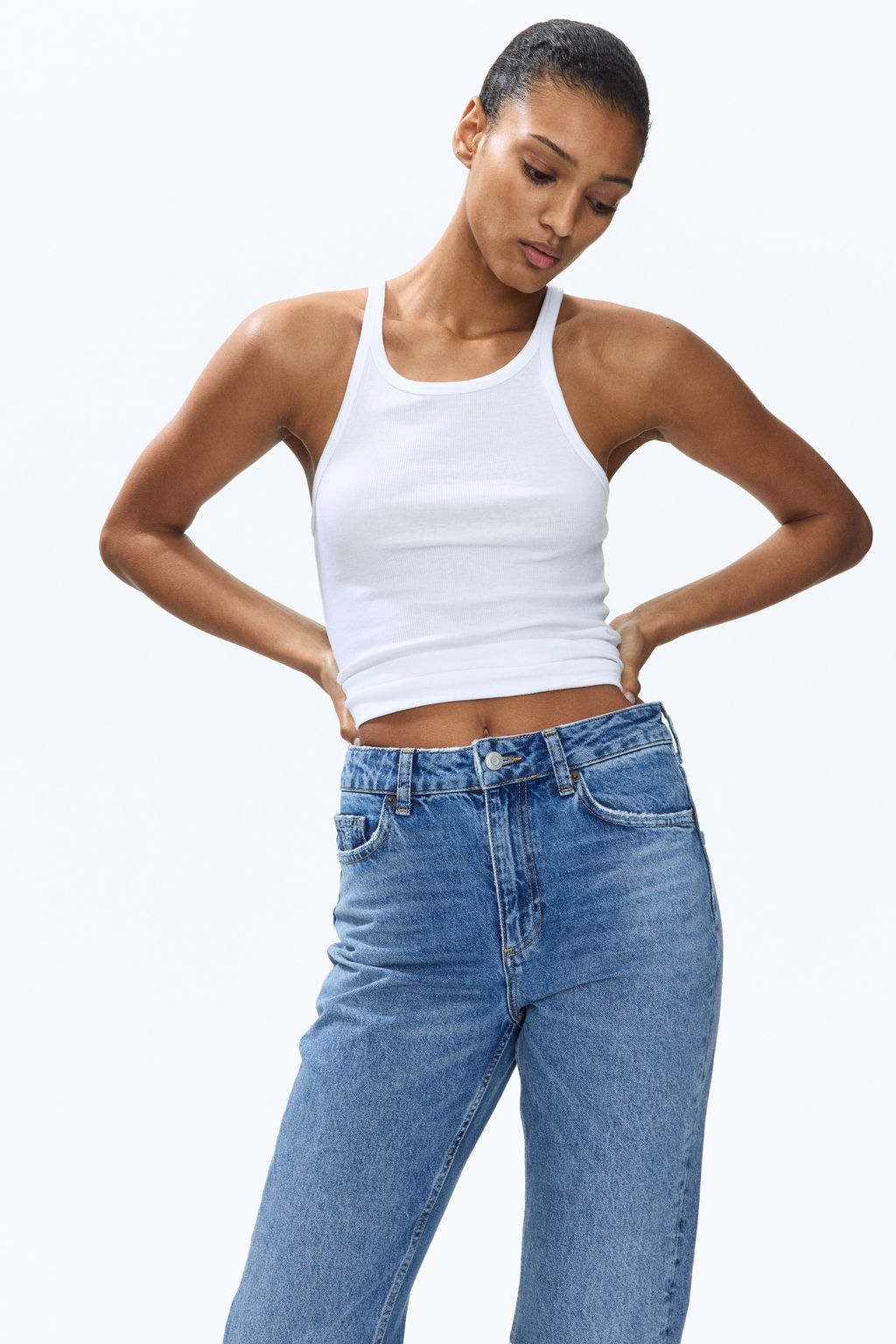 Mom High Waist Ankle Jeans - H&m фото 3