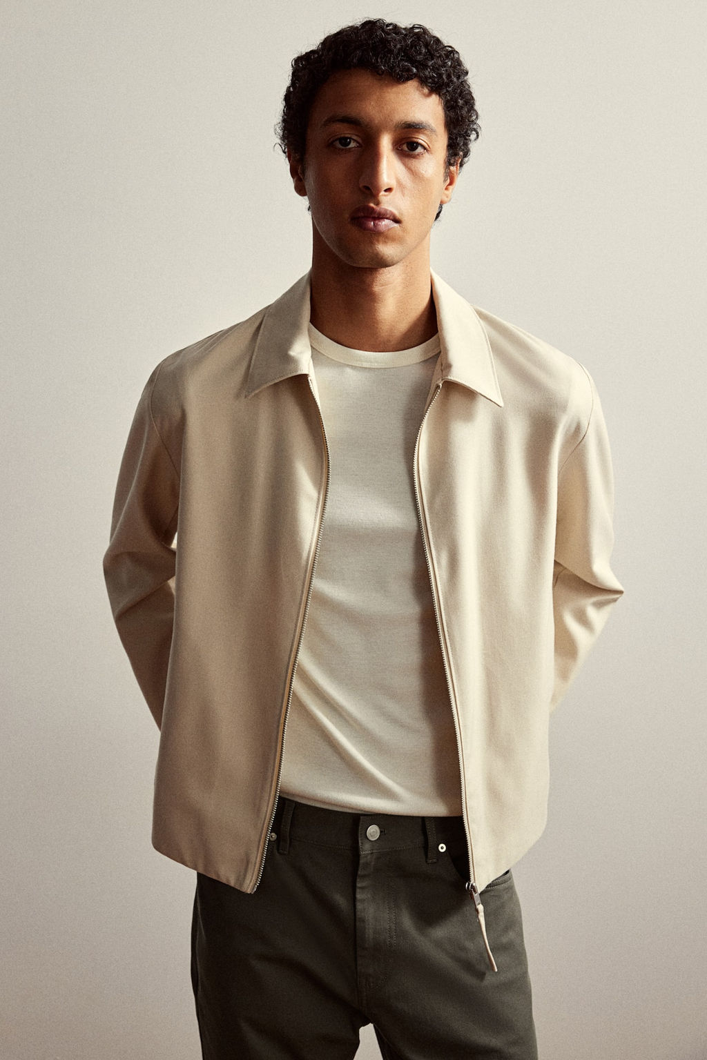 Pantalon en sarga de algodon Slim Fit - H&m фото 2