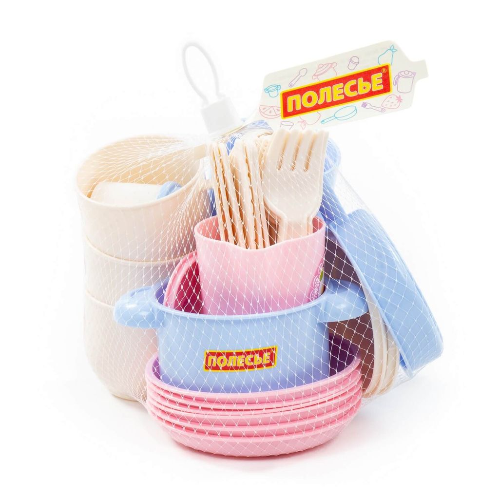 Набор детской посуды Хозяюшка на 6 персон (V5) (38 элементов) (в сеточке) - Полесье фото 6