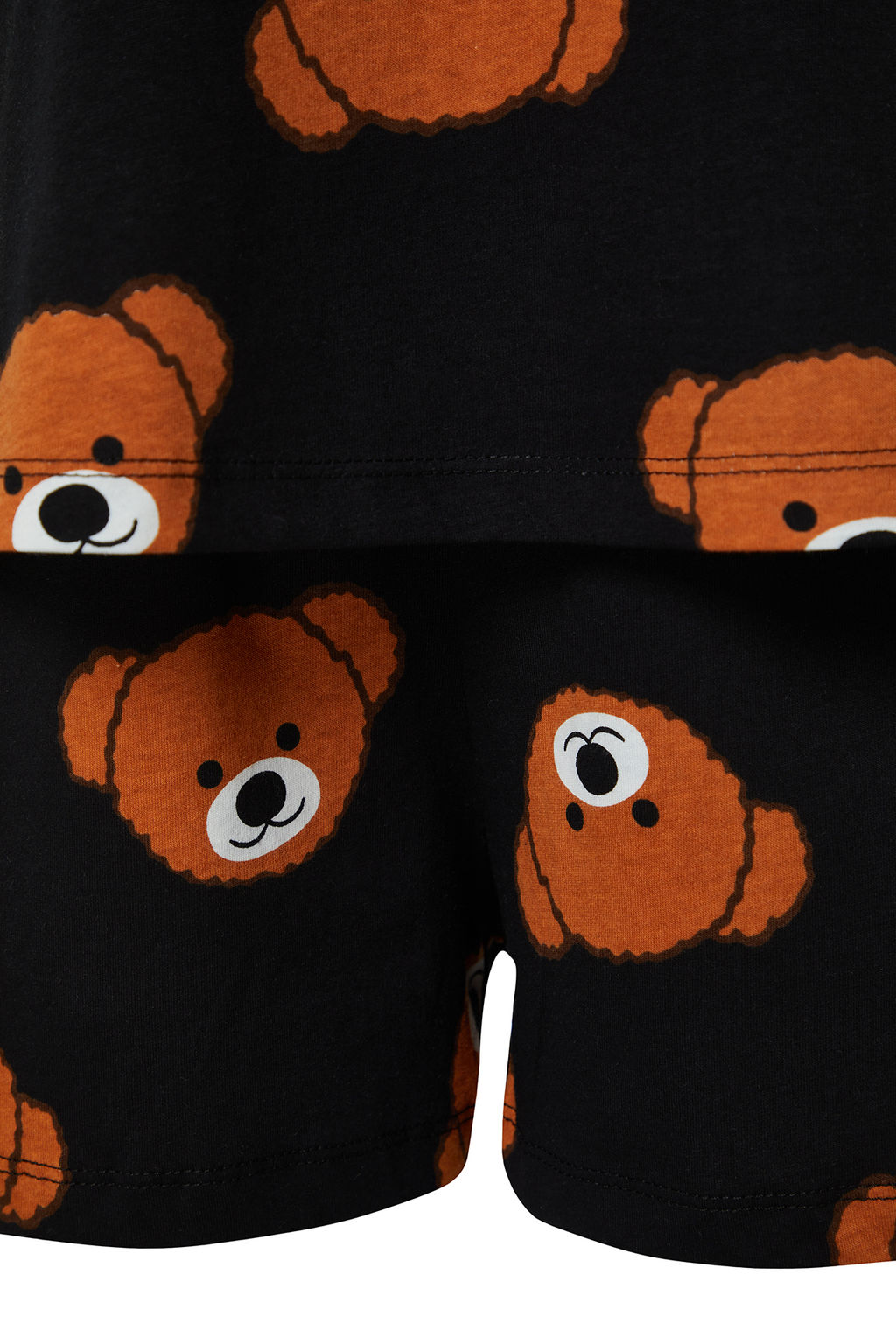 Trendyolmilla Ekru %100 Pamuklu Ay?c?kl? Sortlu Orme Pijama Tak?m? THMSS23PT00005  фото 44