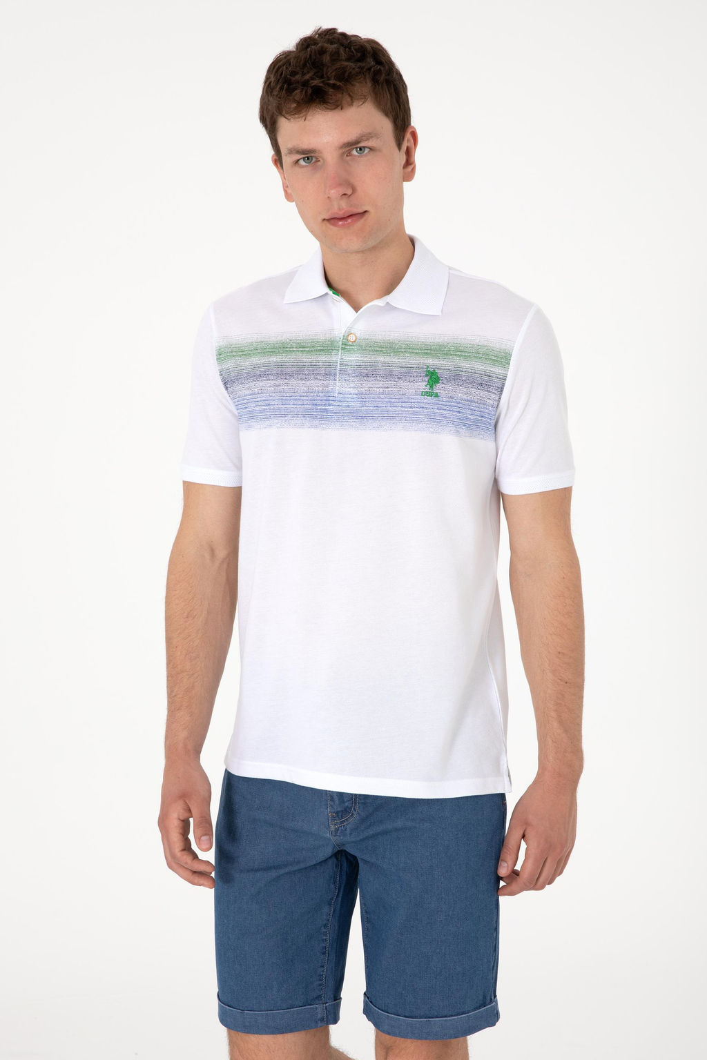 Erkek Regular Fit Polo Yaka Mavi Ti__rt Sepette S_rpriz _ndirim - U.s. polo assn фото 3