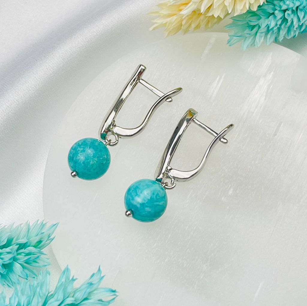 Серьги из Амазонита