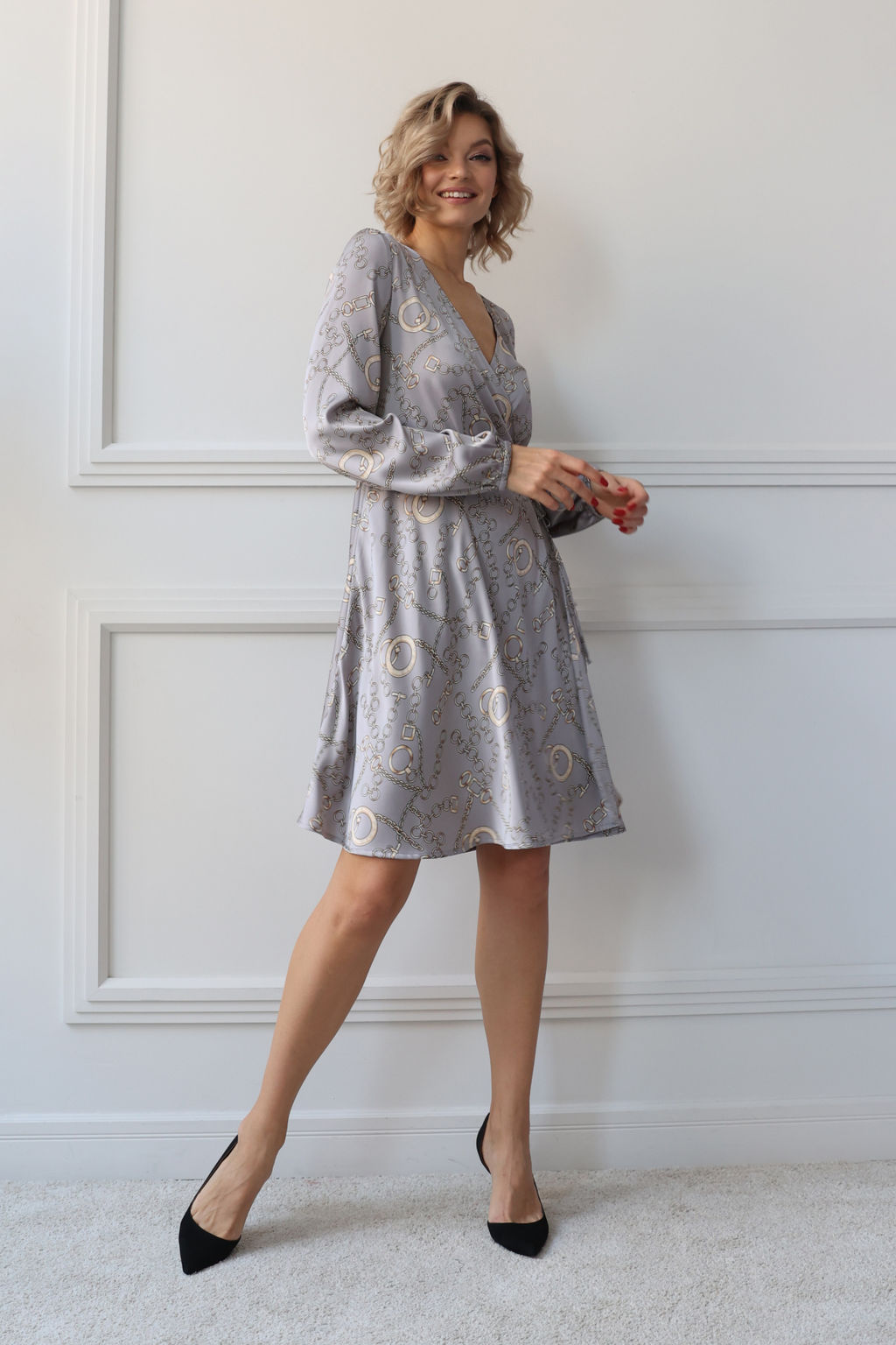 Платье на запах с юбкой-солнце - Looklikecat фото 2