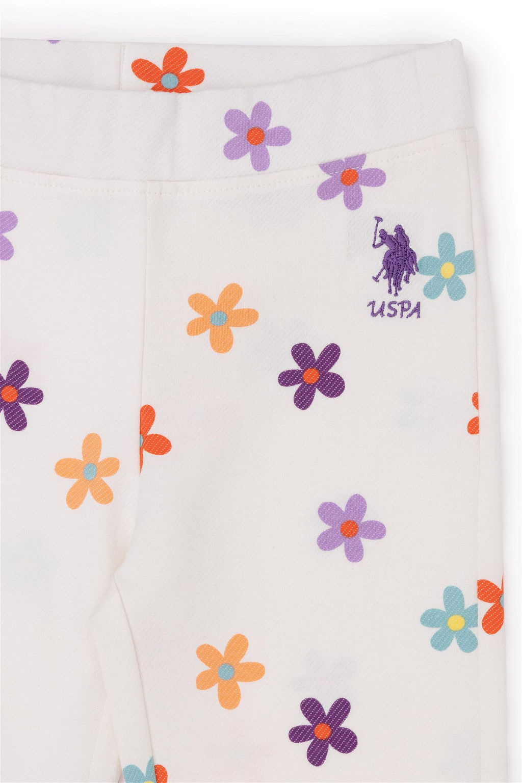 Спортивные штаны цвета экрю для девочек - U.s. polo assn фото 5