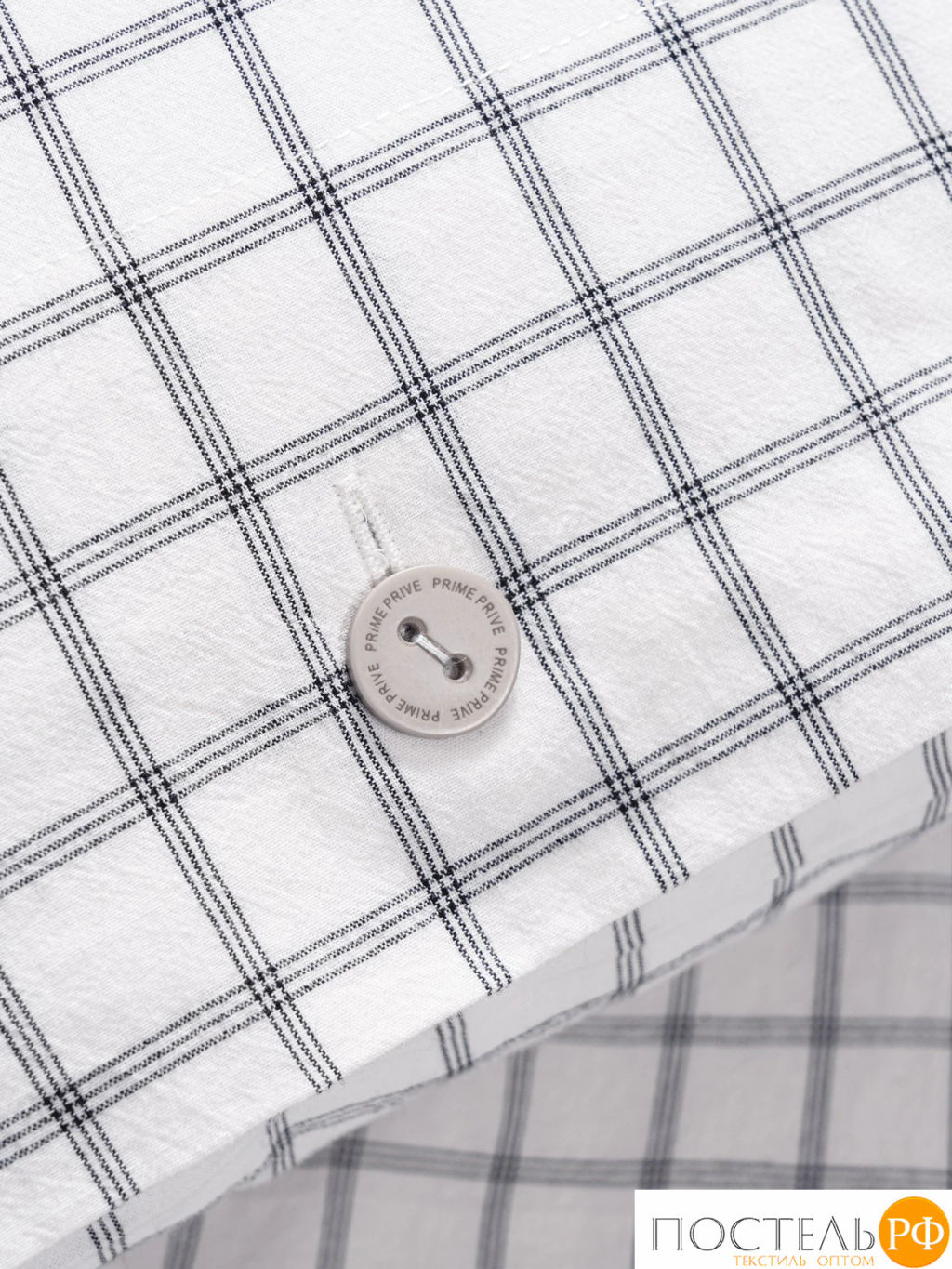 КПБ PRIME PRIVE ВАЛЬБО бел/черн (клетка)  фото 8