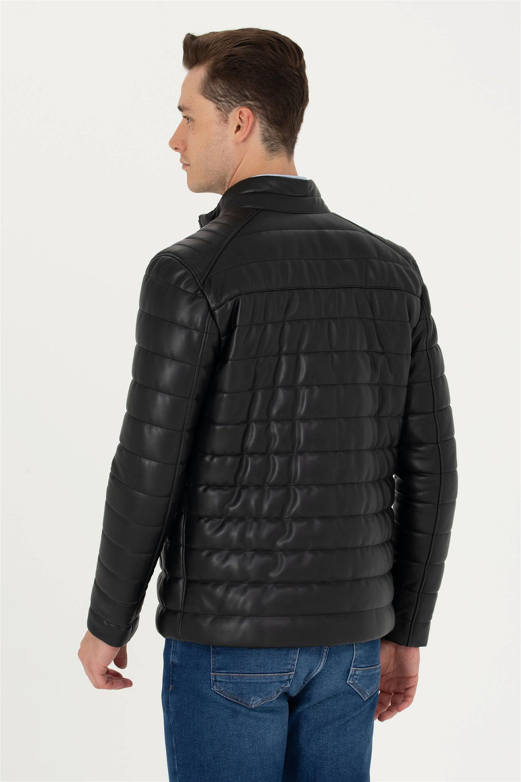 U. S. Polo Assn / Мужская черная кожаная куртка - U.s. polo assn фото 5