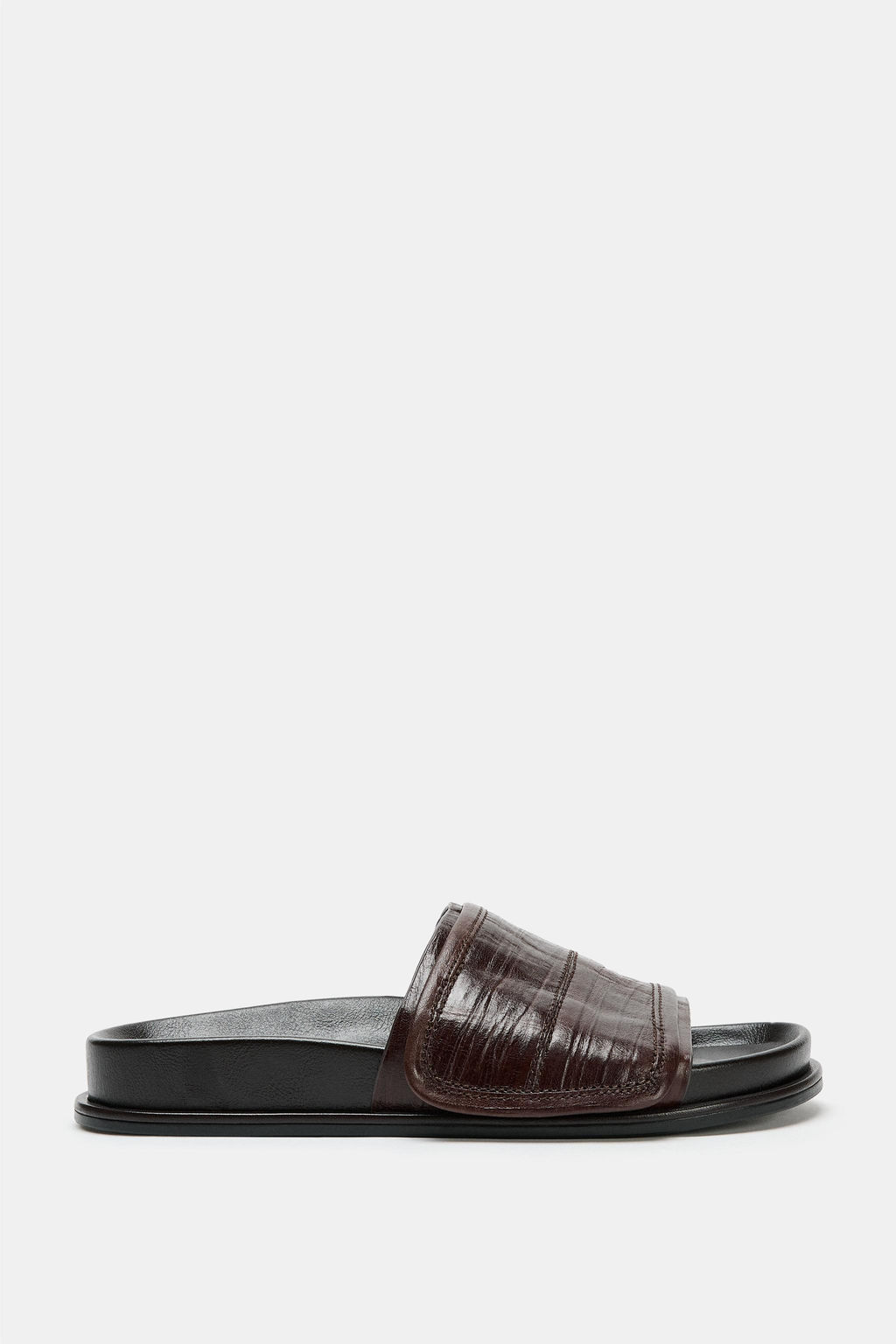 SANDALIA PLANA PIEL / Marr?n - Zara фото 3