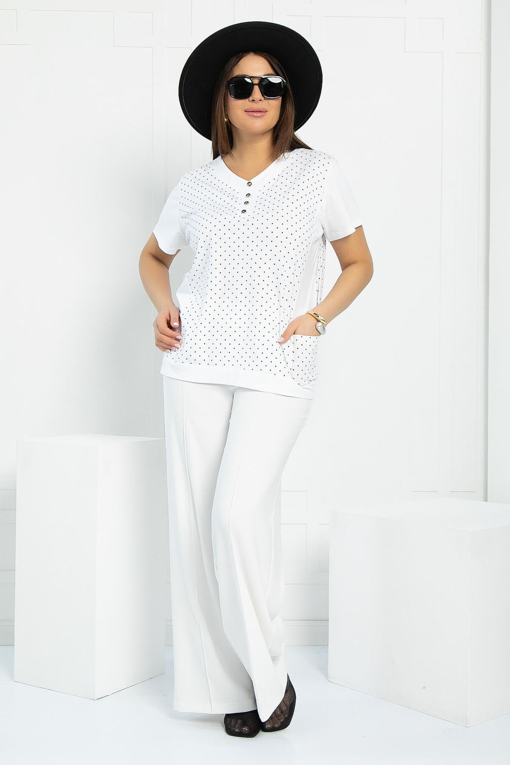 Блуза Ваниль (белая) Б12853-20М