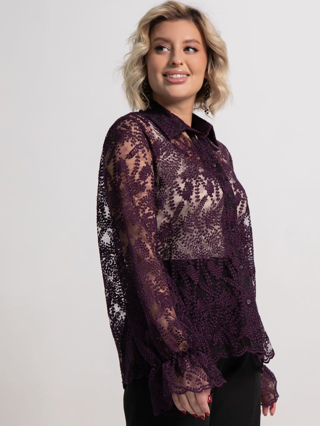Блуза Изысканная (фиолетовая) Б15244-45М