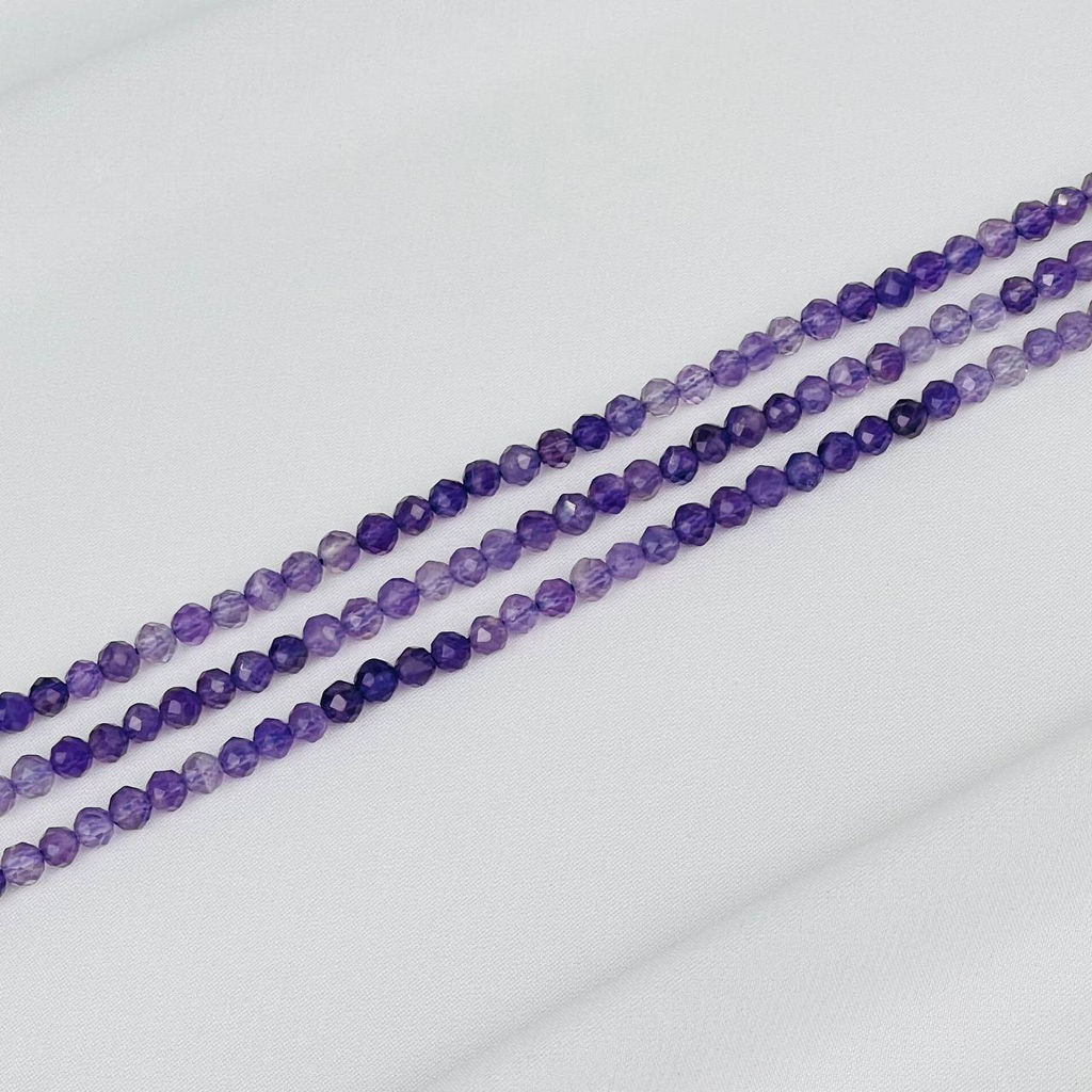 Бусины для украшений из Аметиста (96 бусин) 39 см
