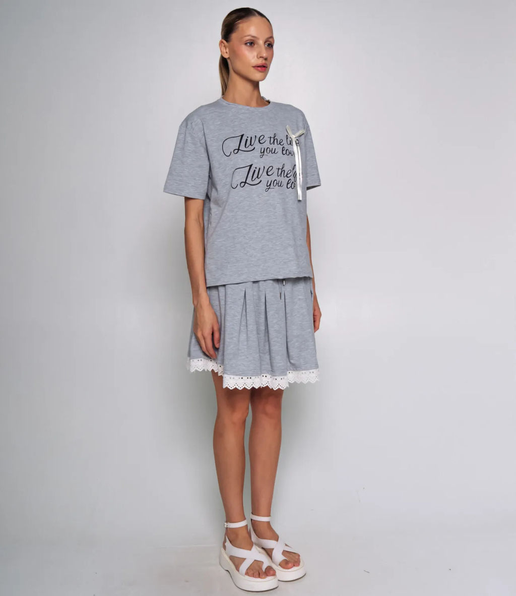 Костюм #КТ6631 (3), серый меланж