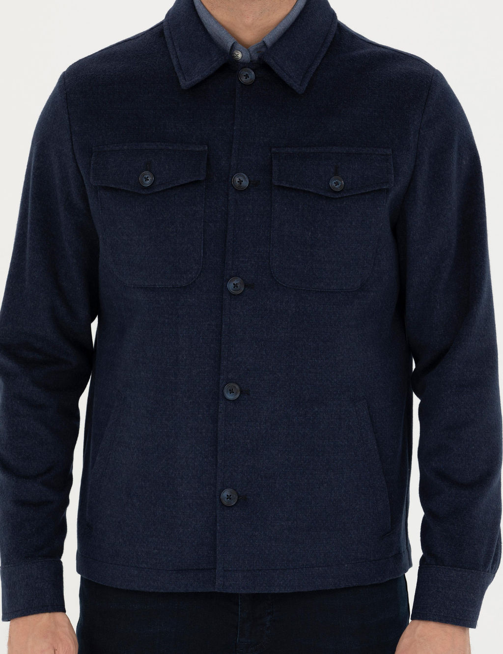Lacivert Regular Fit G_mlek Ceket