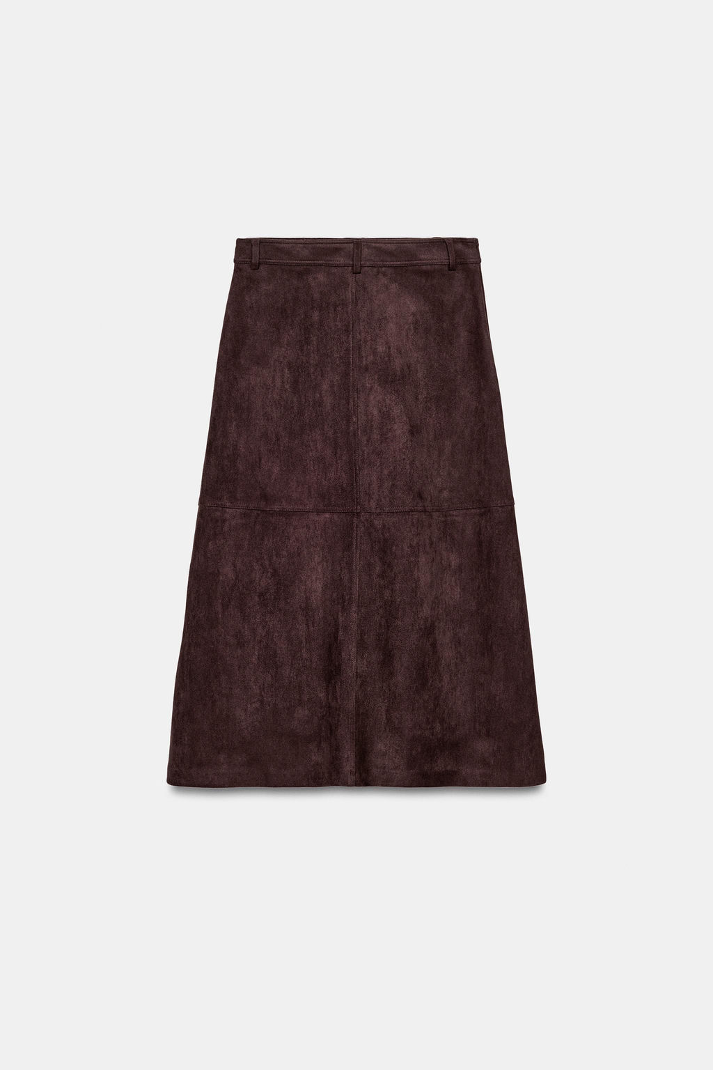 FALDA CAPA EFECTO ANTE / Marr?n chocolate - Zara фото 5