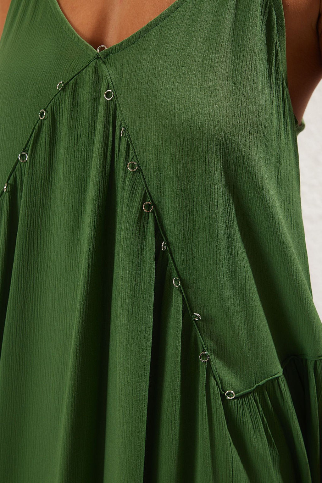 Ekru Dokuma Aksesuar Detayl? Maxi Plaj Elbise TBESS25EL00060 - Trendyolmilla фото 10