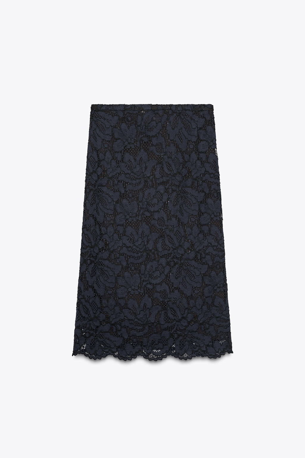 ZW COLLECTION LACE MIDI SKIRT - Zara фото 16