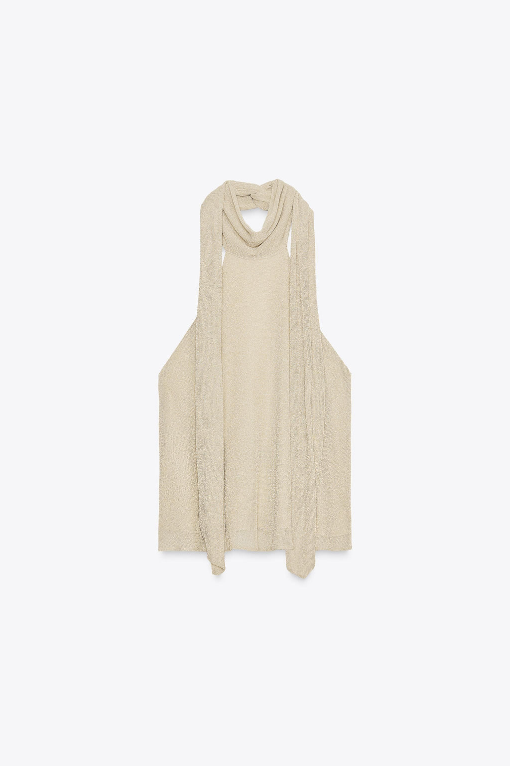 METALLIC THREAD HALTER TOP - Zara фото 18
