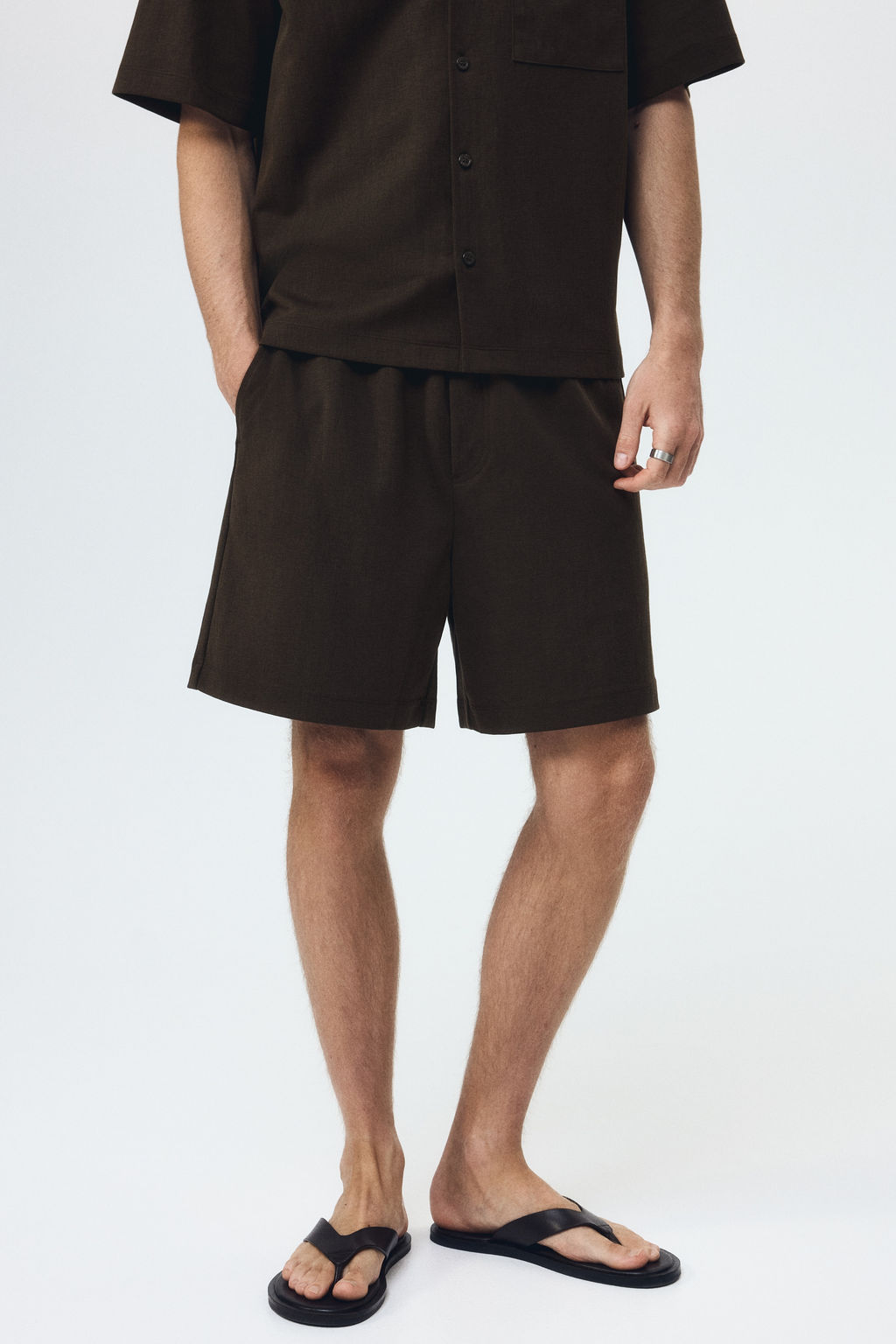 Pantal?n corto interlock Relaxed Fit - H&m фото 6