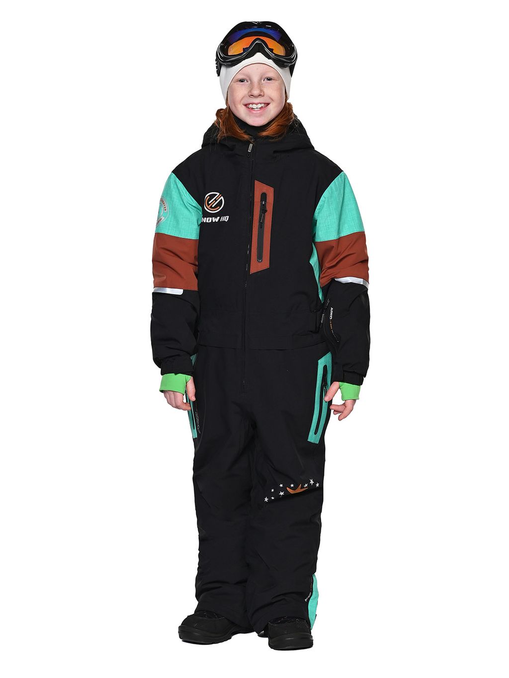 Комбинезон T-9080 Черно-бирюзовый