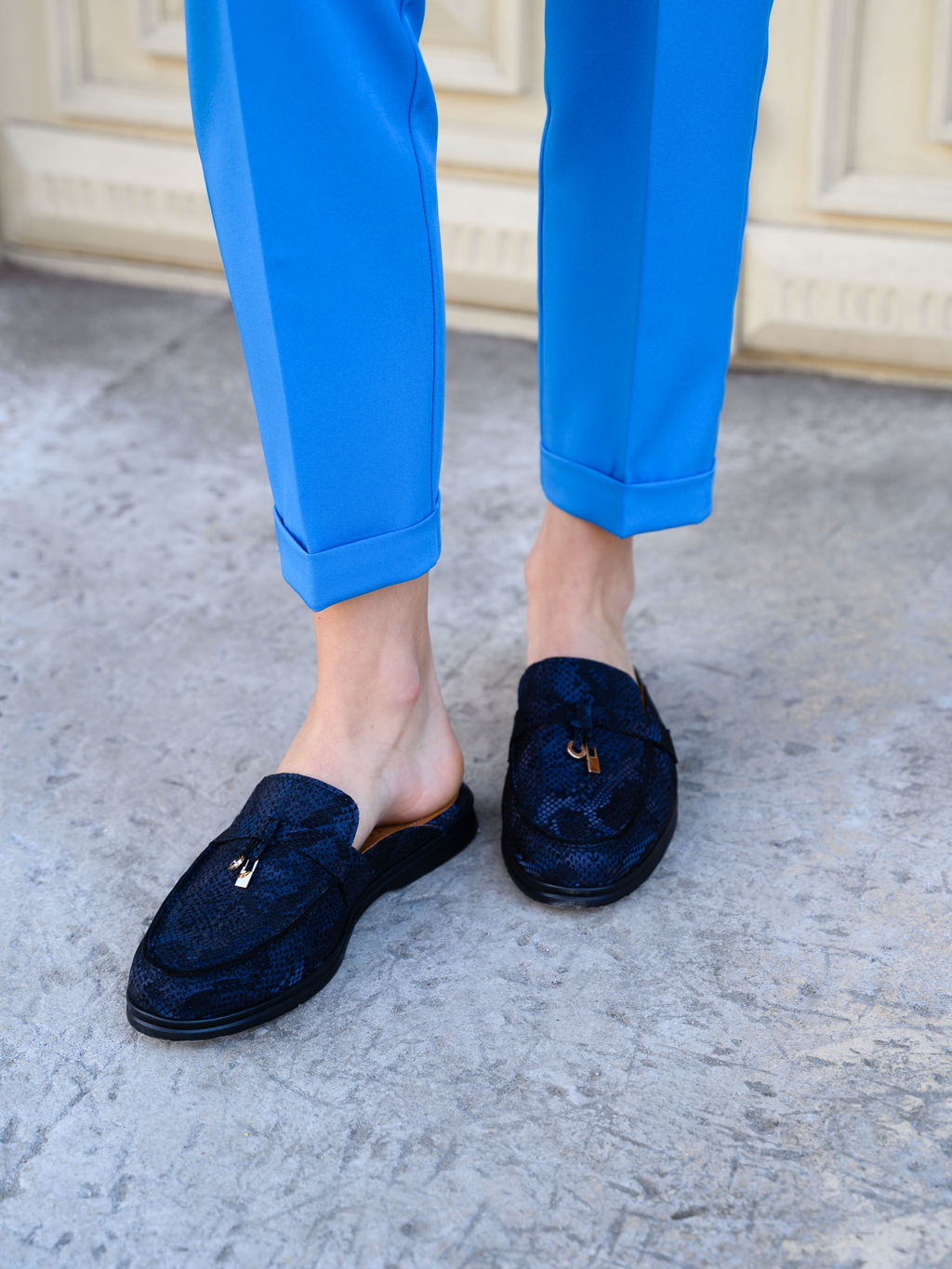 Мюли 1070.2614bl.Синяя мамба