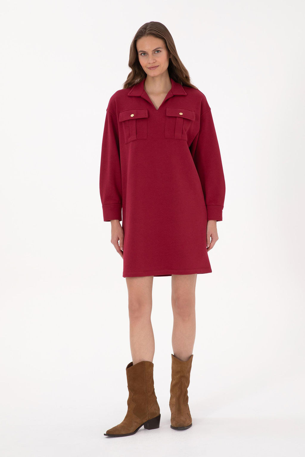 Kad_n Koyu Frambuaz _rme Elbise - U.s. polo assn фото 3