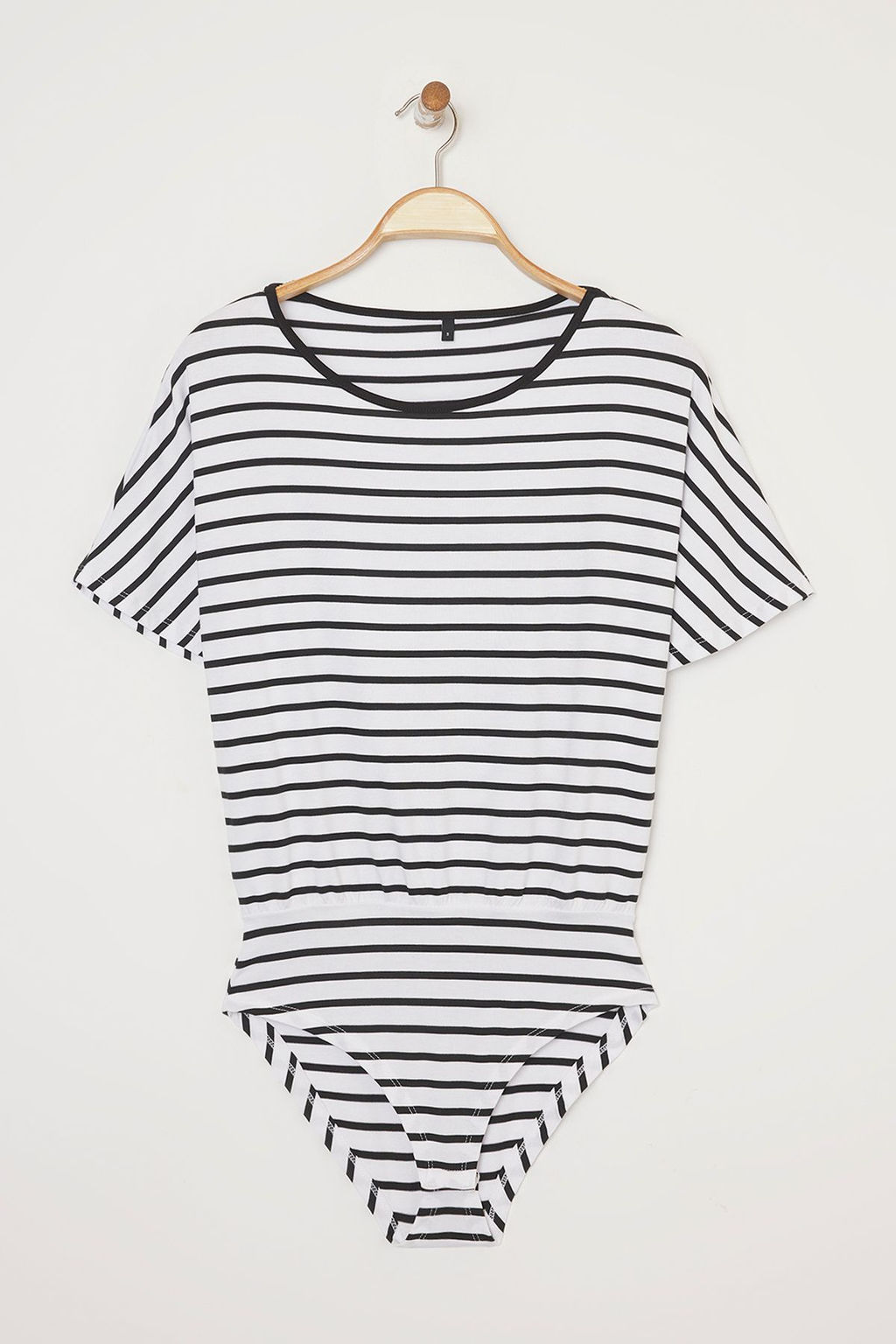 TRENDYOLMILLA Siyah Cizgili Truvakar Kol Relaxed/Rahat Kal?p Orme Body TWOSS25BD00020  фото 6