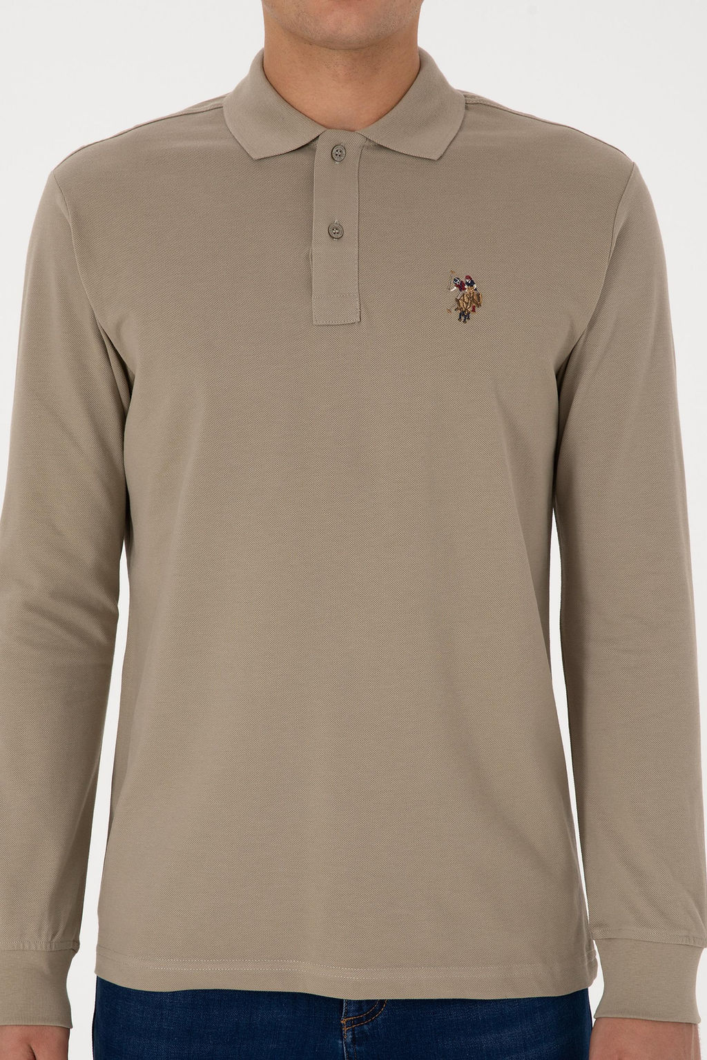 Erkek A__k Haki Basic Sweatshirt - U.s. polo assn фото 6