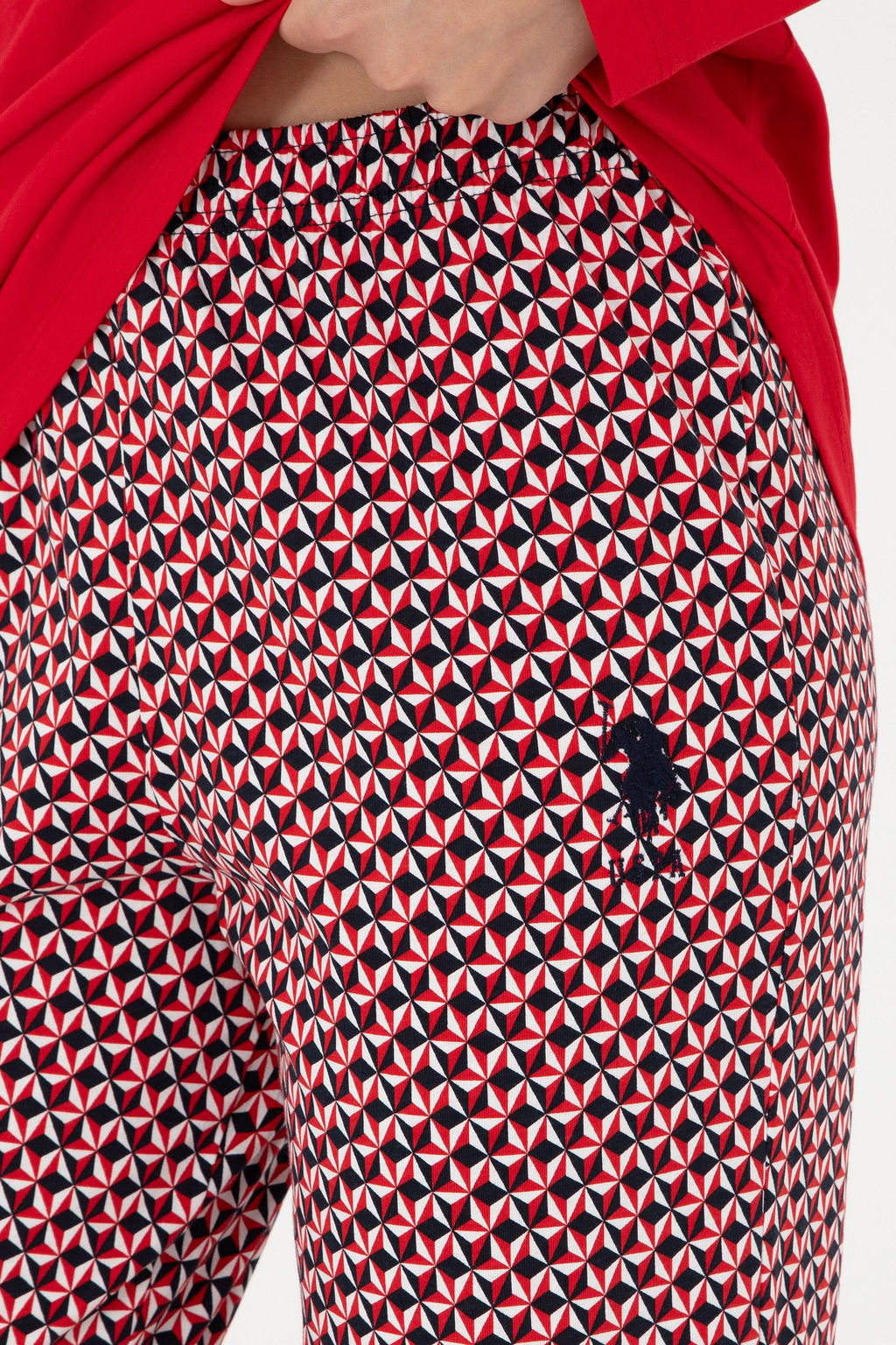 Женский красный пижамный комплект Неожиданная скидка в корзине - U.s. polo assn фото 7