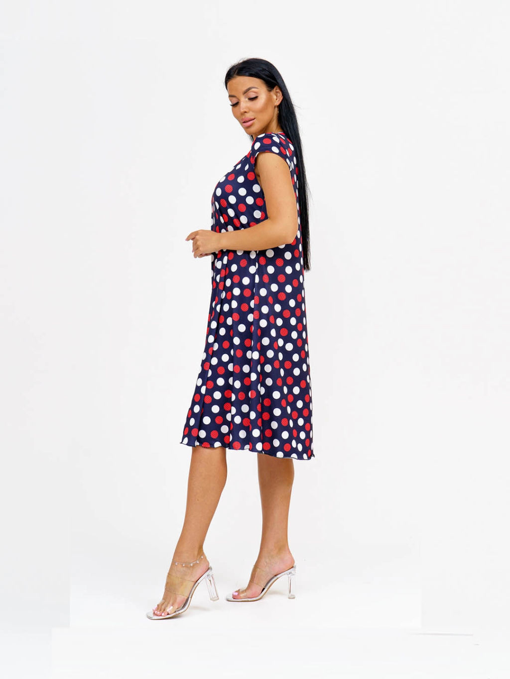 Сарафан женский, цвет синий красный