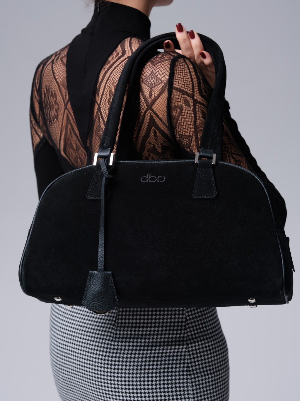 Замшевая сумка Charlotte DBR 31358 черный фото 2