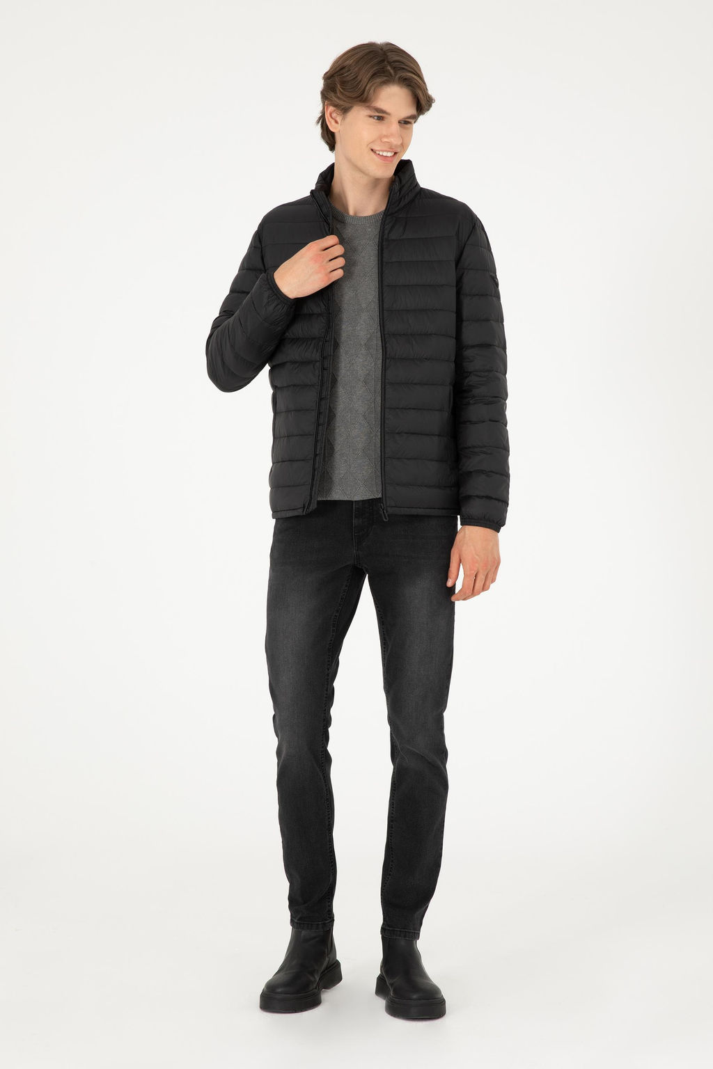 Мужское черное пальто Неожиданная скидка в корзине - U.s. polo assn фото 4