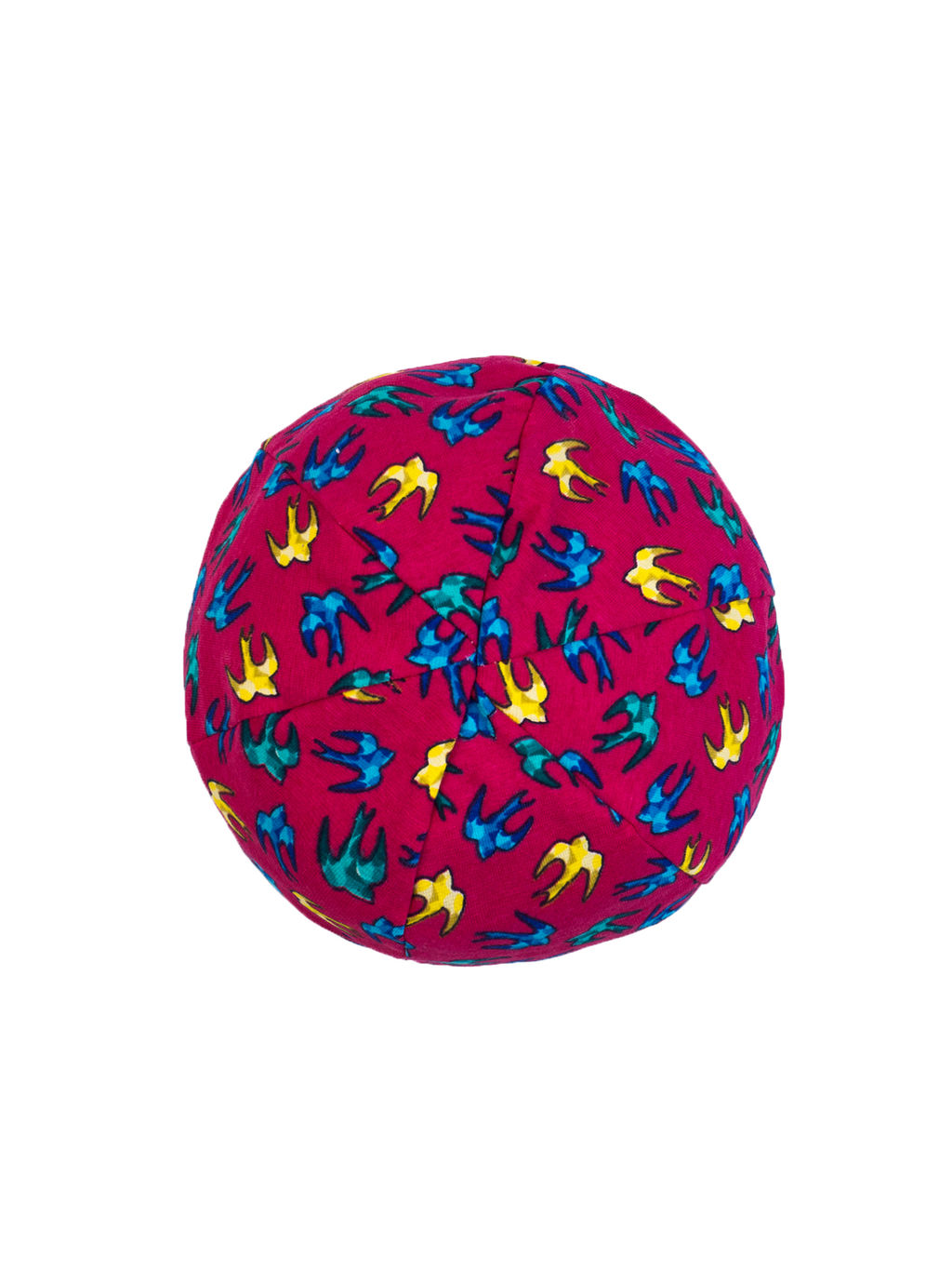 Берет детский фуксия принт цветы