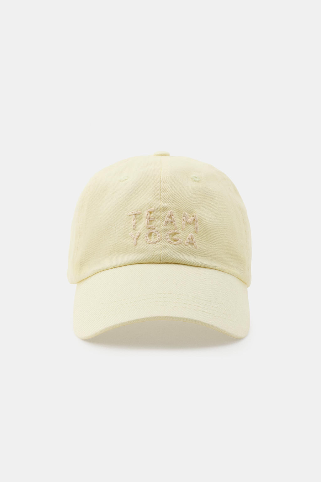 GORRA SARGA TEXTO PERRO / Amarillo claro