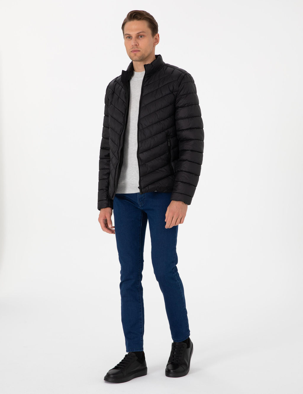Siyah Kapitone Mevsimlik Mont - Pierre cardin фото 4